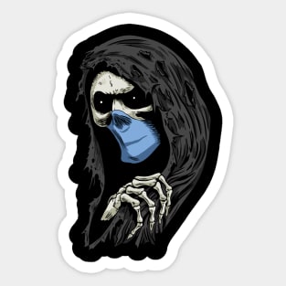 Grim Reaper Wearing Mask Sticker